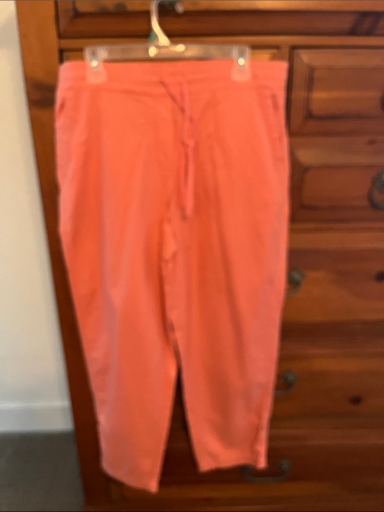 Talbots Pants - Talbots Women’s Coral-Orange Drawstring Capris NWOT